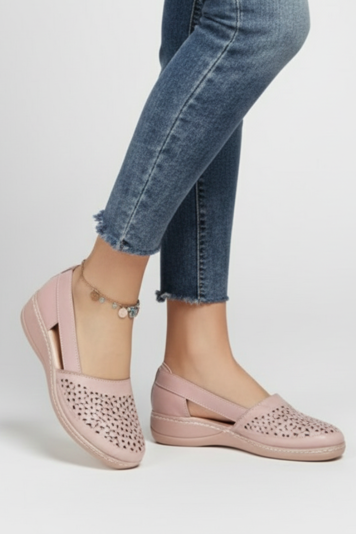 Calivra | Women’s Cutout Shoes – Breathable Patterned Upper, Cushioned Insole, Firm Support
