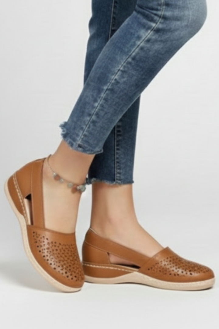 Calivra | Women’s Cutout Shoes – Breathable Patterned Upper, Cushioned Insole, Firm Support