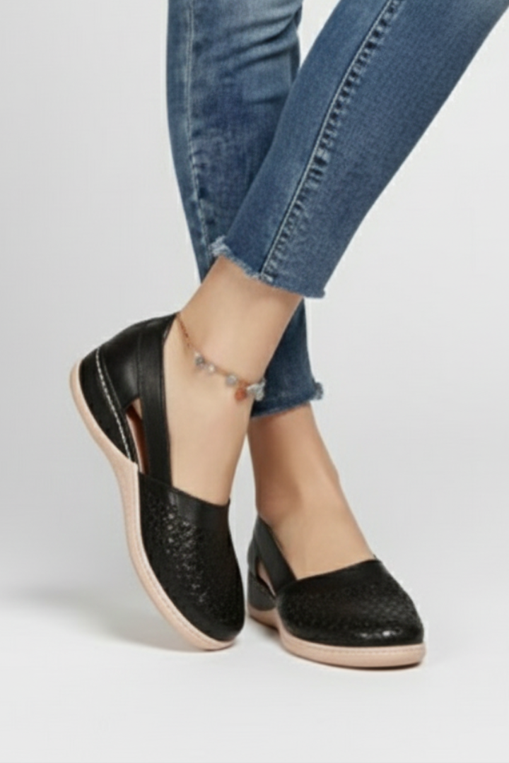 Calivra | Women’s Cutout Shoes – Breathable Patterned Upper, Cushioned Insole, Firm Support