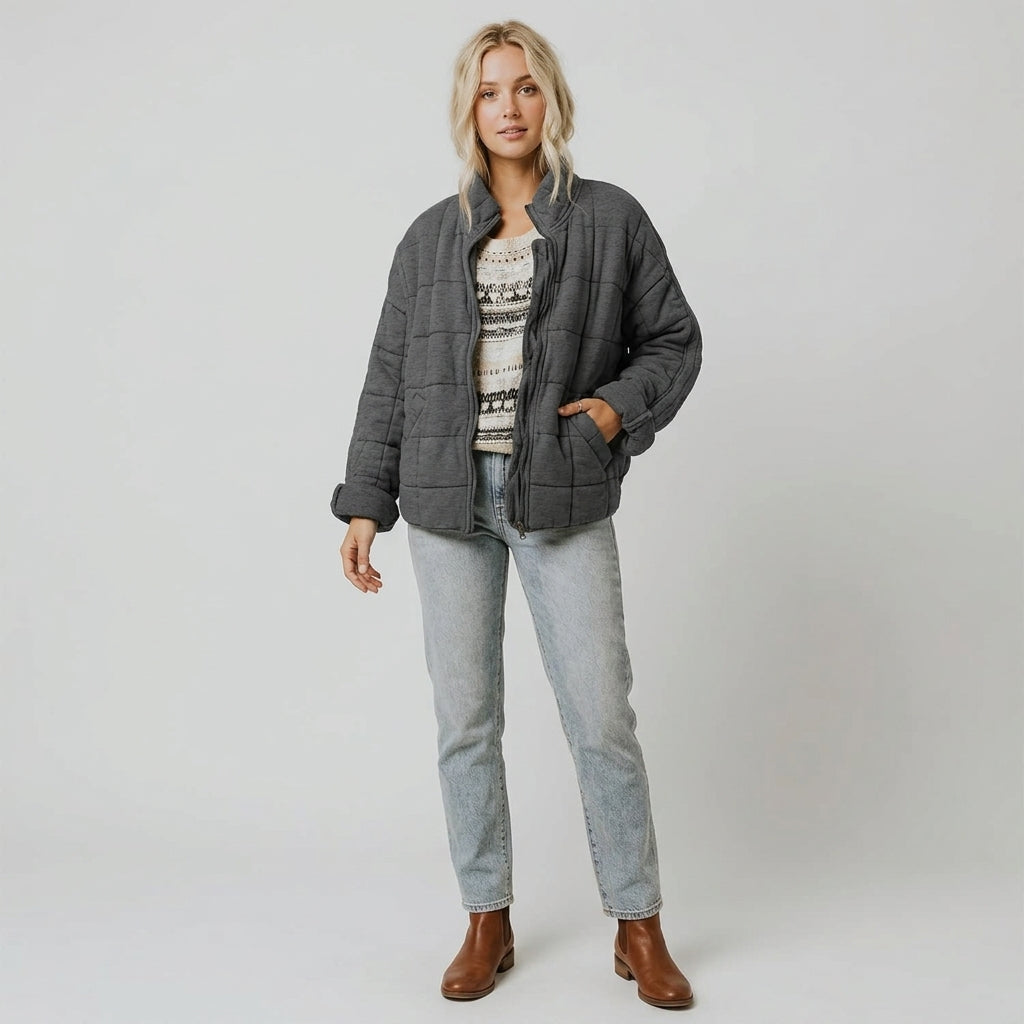 Calyssia | Oversized Women's Bomber Jacket – Lightweight Jacket with Soft Lining
