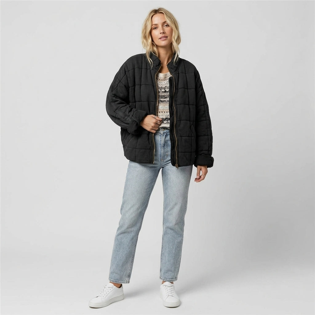 Calyssia | Oversized Women's Bomber Jacket – Lightweight Jacket with Soft Lining