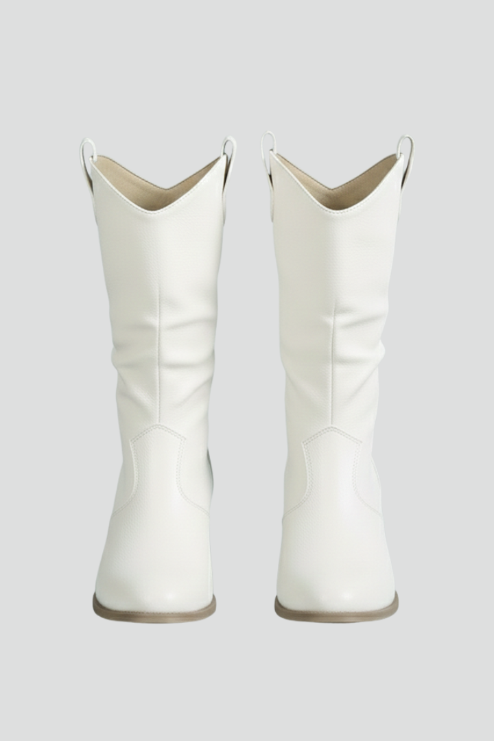 Capri | Women's Mid-Calf Cowboy Boots - Western Block Heel Pull-On Boots