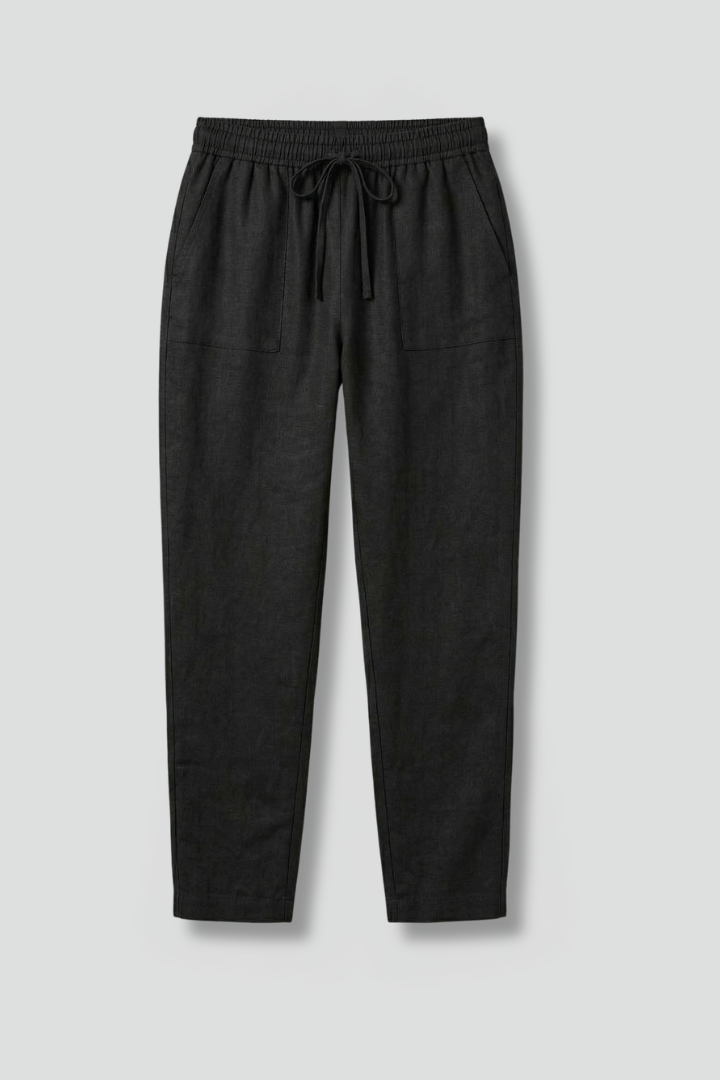 Celestine | Women’s Linen Blend Trousers – Straight Leg Pants