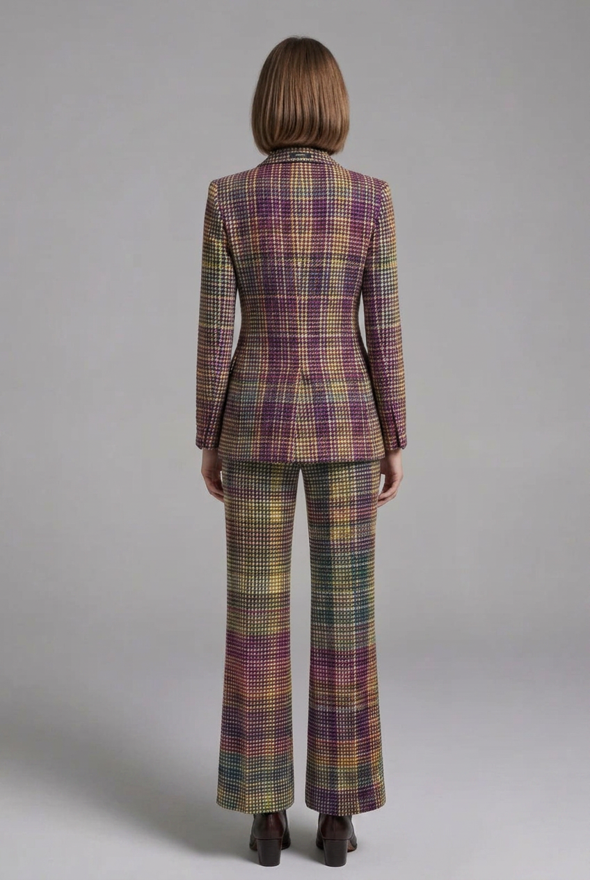 Cerelia | Women’s Suit Set – Double-Breasted Blazer & Wide-Leg Trousers