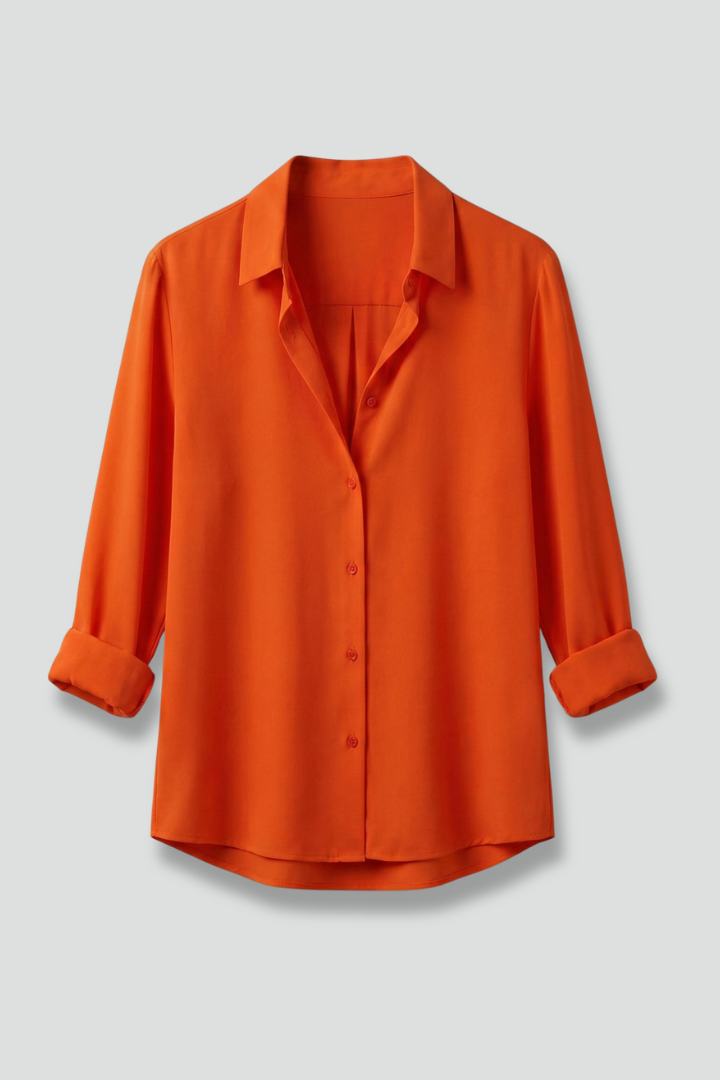 Clarissa | Women's Long Sleeve Shirt – Classic Collar Button Down Blouse with Relaxed Fit
