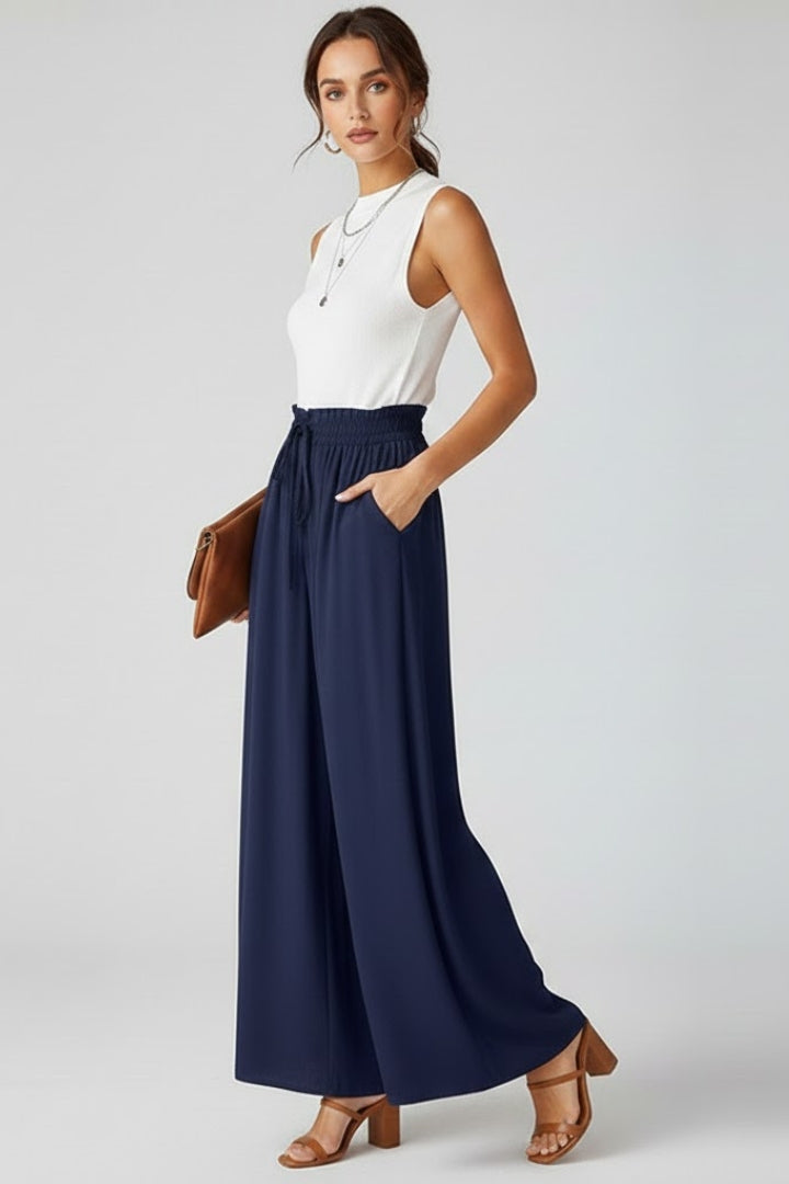 Courtney | Women’s Wide Leg Pants – High Waist, Loose Fit, Full Length Trousers