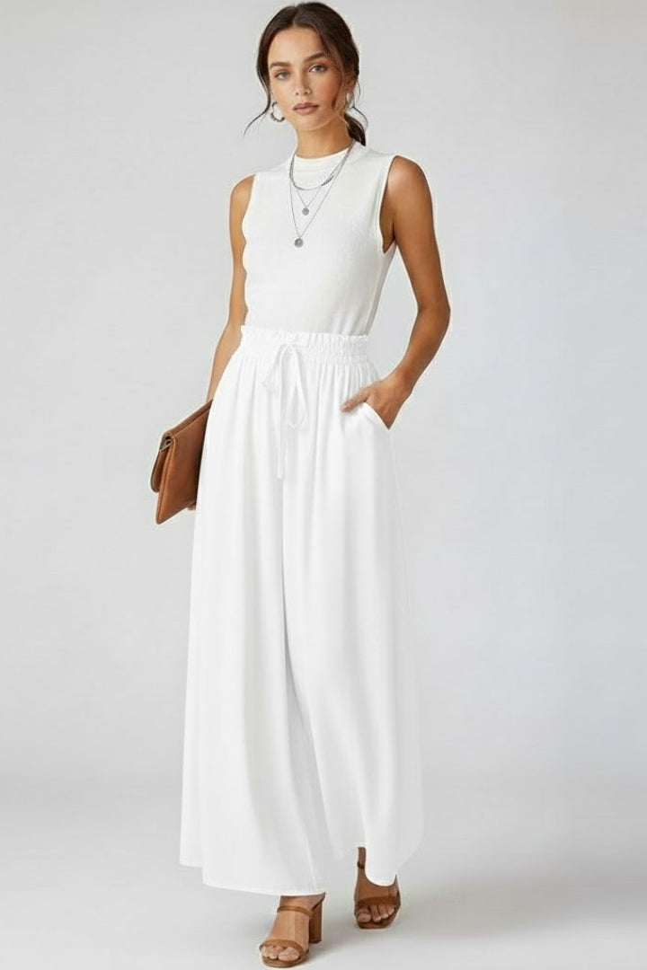 Courtney | Women’s Wide Leg Pants – High Waist, Loose Fit, Full Length Trousers