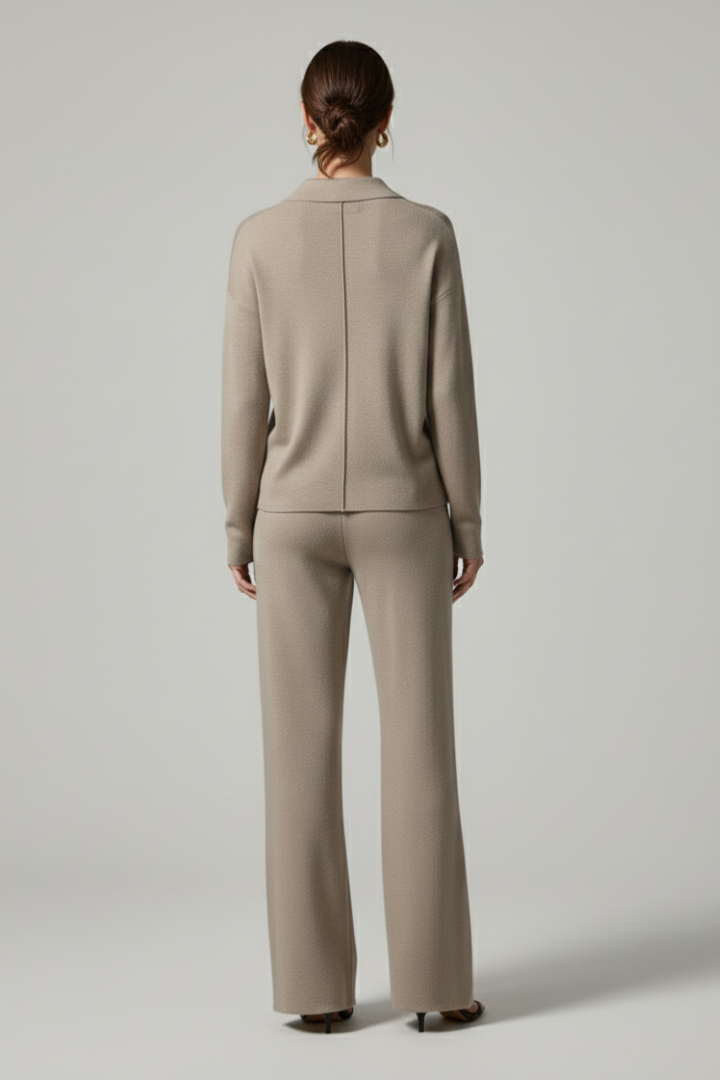 Davina | Women's Matching Top & Pants Set – Casual Straight-Leg Outfit