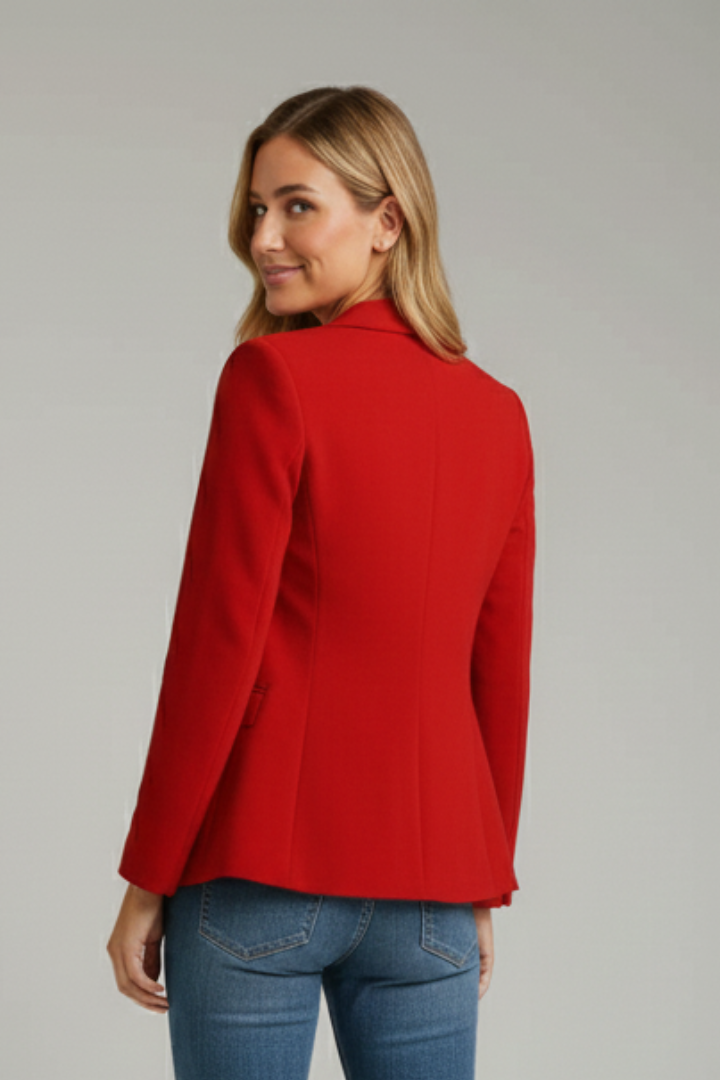 Delysse | Women’s Tailored Blazer – Single Button Notched Lapel Office Jacket