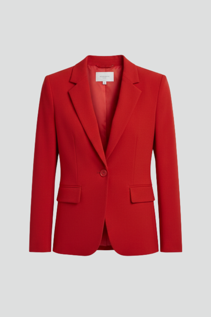 Delysse | Women’s Tailored Blazer – Single Button Notched Lapel Office Jacket