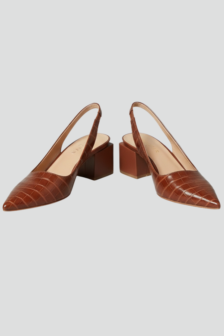 Demi | Women’s Slingback Pumps – Pointed Toe, Adjustable Strap, Formal Casual Heels