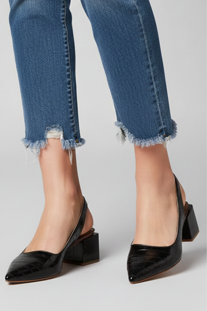 Demi | Women’s Slingback Pumps – Pointed Toe, Adjustable Strap, Formal Casual Heels