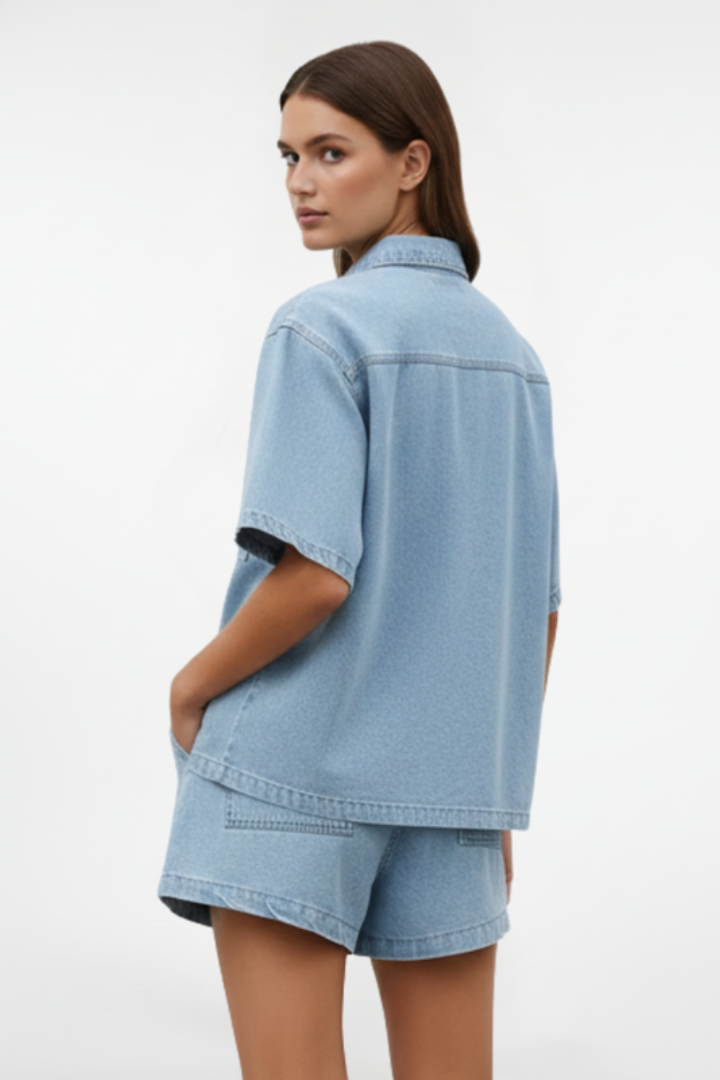 Desiree | Women’s Denim Set – 2-Piece Outfit, Casual Summer Co-ord