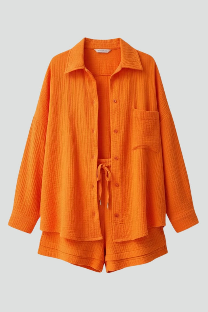 Elaina | Women’s Two-Piece Set – Relaxed Fit Lounge Set, Summer Co-Ord Outfit