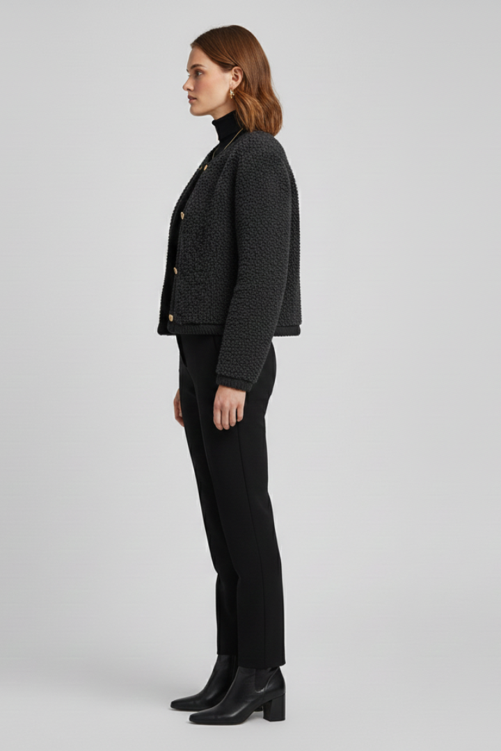 Elarissa | Women’s Teddy Fleece Jacket – Button Front, Classic Collar