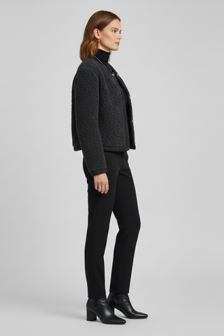 Elarissa | Women’s Teddy Fleece Jacket – Button Front, Classic Collar