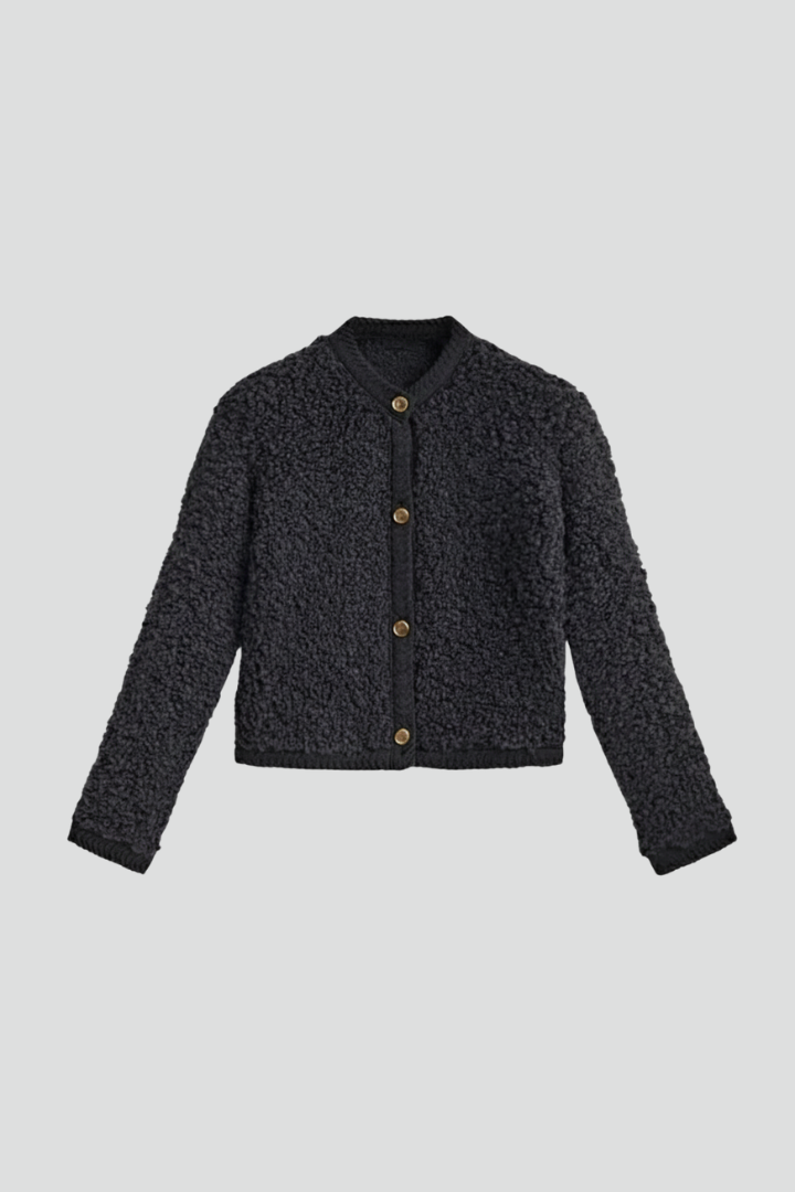 Elarissa | Women’s Teddy Fleece Jacket – Button Front, Classic Collar