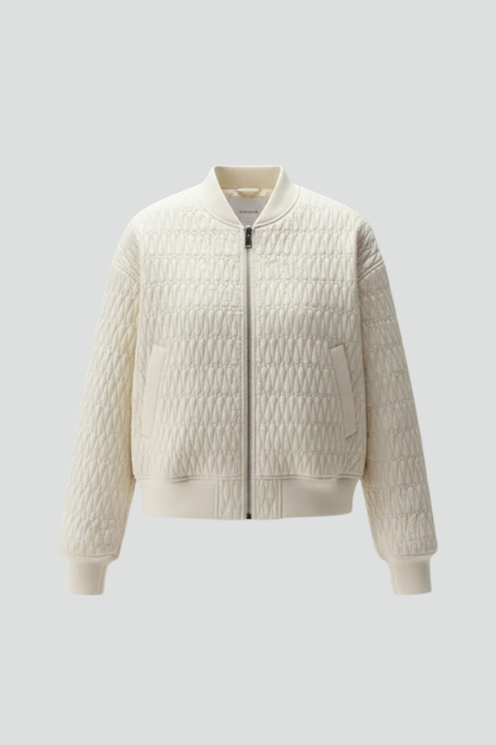 Elinor | Women's Casual Quilted Jacket – Zip-Up Bomber Coat