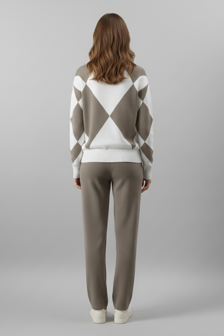 Ellis | Women's 2-Piece Knit Set – Long Sleeve Sweater & Straight-Leg Pants