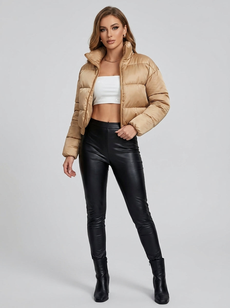 Elsinora | Women's Y2K Cropped Jacket, Slim-Fit Long Sleeve Zip-Up Top