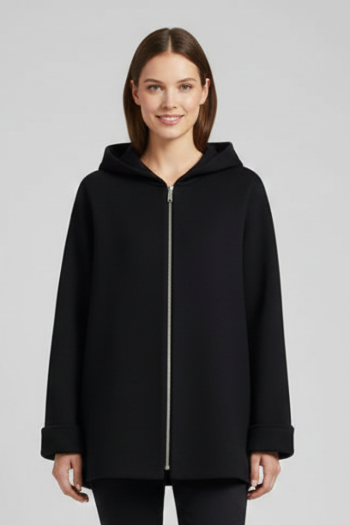 Elviera | Women’s Hooded Jacket with Zip Closure and Pockets