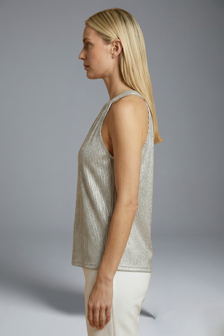 Emmalyn | Women's Sleeveless Halter Top – Round Neck Fitted Tank Blouse in Soft Polyester Blend