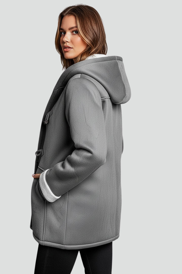 Eudora | Women’s Hooded Coat – Toggle Fastening, Lined Interior & Long Sleeves