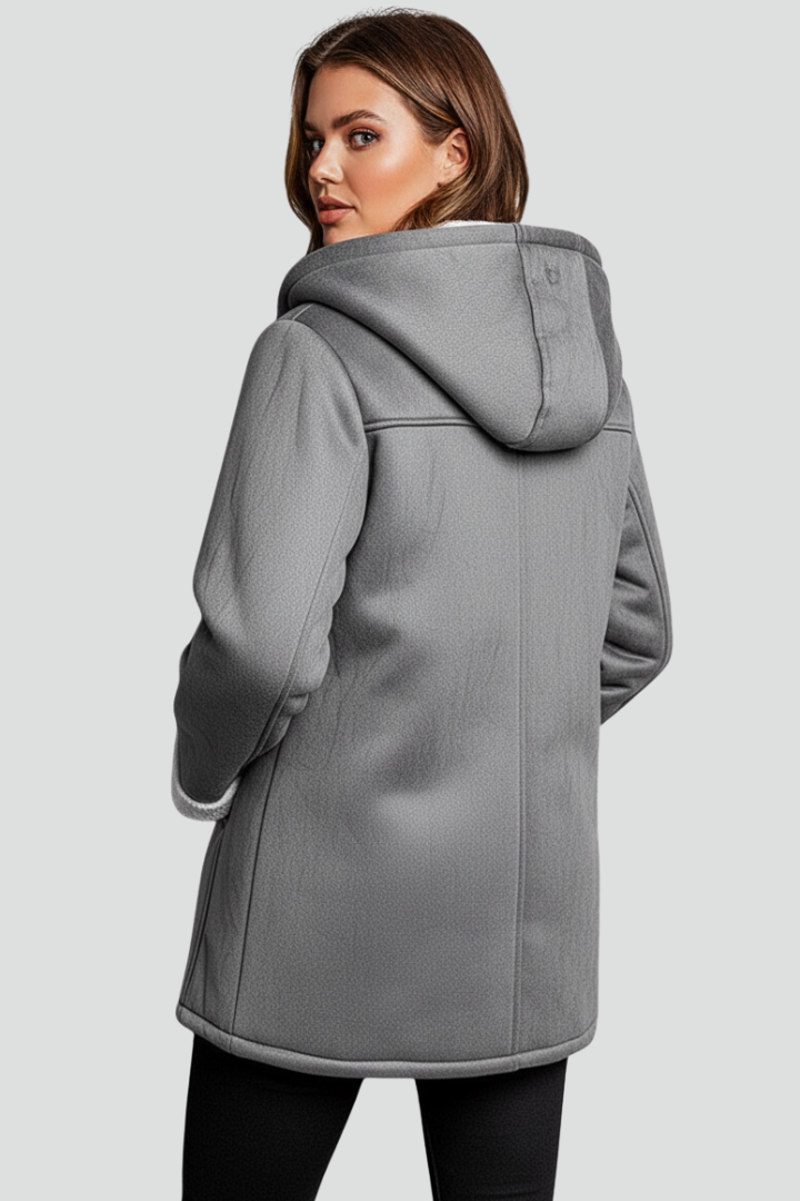 Eudora | Women’s Hooded Coat – Toggle Fastening, Lined Interior & Long Sleeves