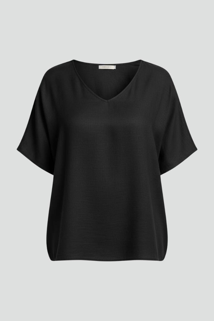 Faevia | Women's Minimalist Oversized Blouse – Loose Fit Casual Long Sleeve Top