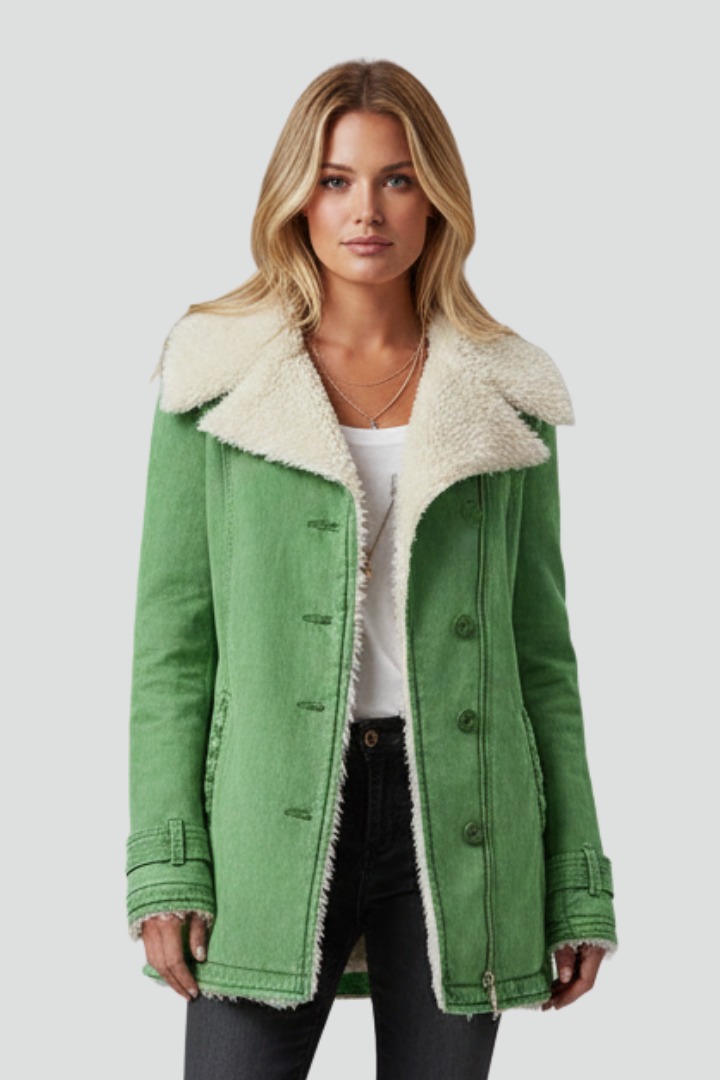 Freesia | Women’s Textured Jacket with Turn-Down Collar