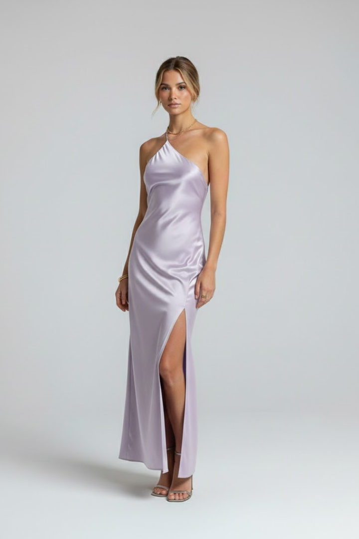 Galessia | Women’s Maxi Dress Asymmetric Neckline Sleeveless Side Slit