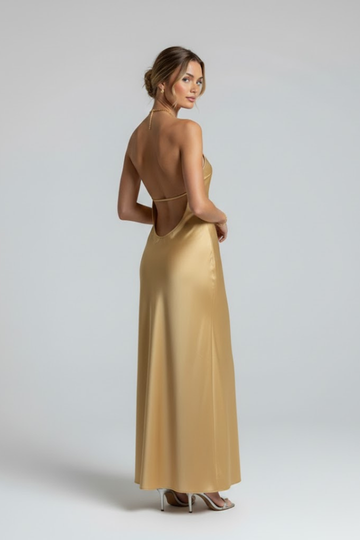 Galessia | Women’s Maxi Dress Asymmetric Neckline Sleeveless Side Slit
