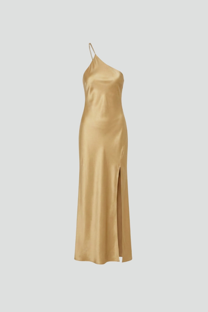 Galessia | Women’s Maxi Dress Asymmetric Neckline Sleeveless Side Slit