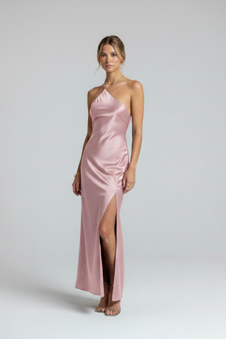 Galessia | Women’s Maxi Dress Asymmetric Neckline Sleeveless Side Slit