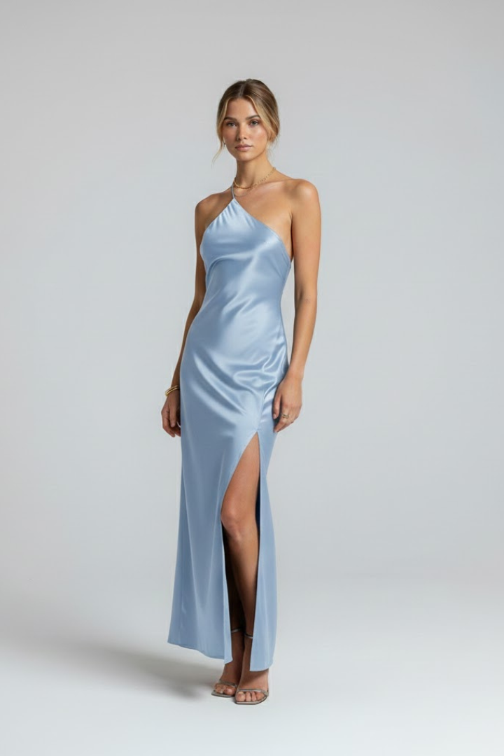 Galessia | Women’s Maxi Dress Asymmetric Neckline Sleeveless Side Slit