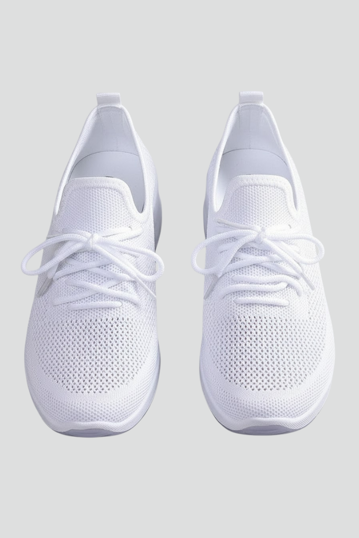 Gelya | Women Knit Sneakers - Lace-Up Low Top, Casual Walking Shoes