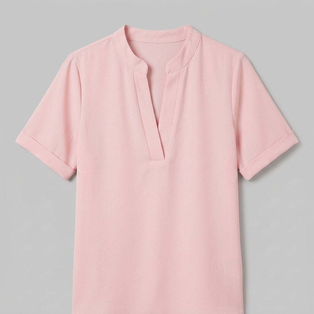 Gemma | Women's Cotton Linen Shirt – Short Sleeve Loose Fit Casual Blouse
