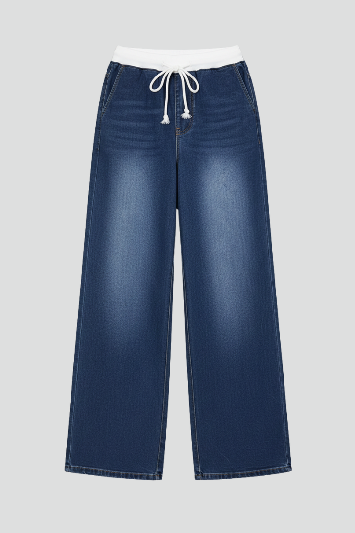 Gracelyn | Women's Casual Wide Leg Trousers – High-Waist Drawstring Pants