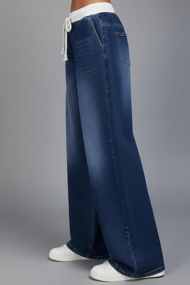 Gracelyn | Women's Casual Wide Leg Trousers – High-Waist Drawstring Pants