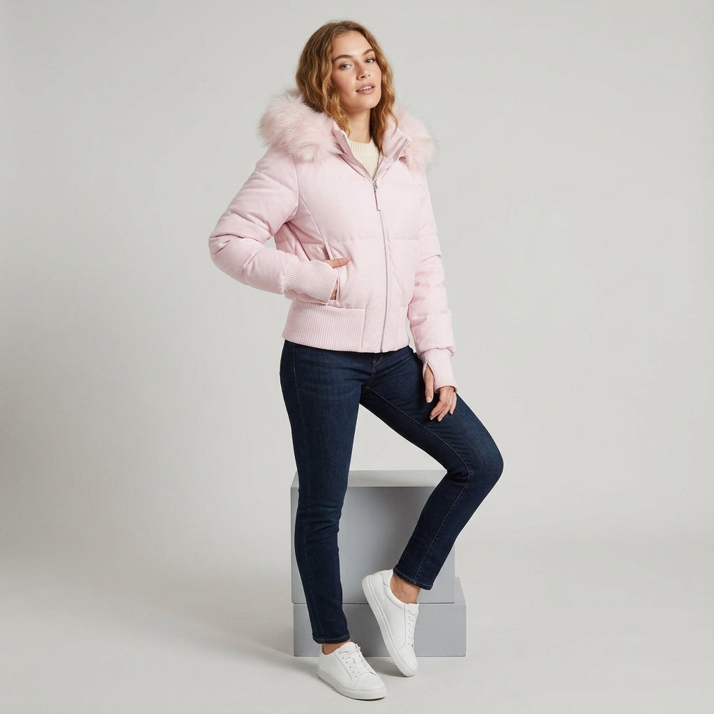 Griselda | Quilted Women's Jacket – Short Insulated Jacket with Removable Hood