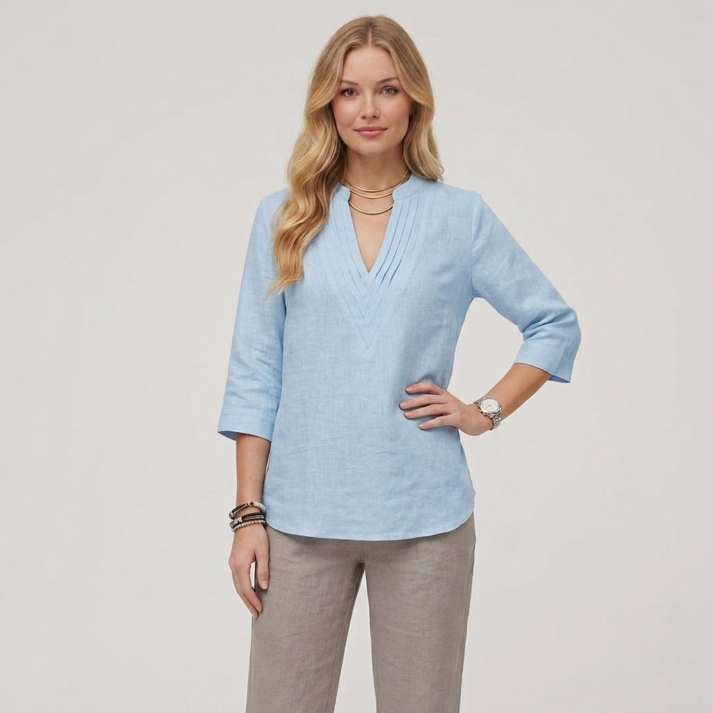 Haven | Women's Elegant Casual Top – V-Neck Lightweight Flowy Blouse