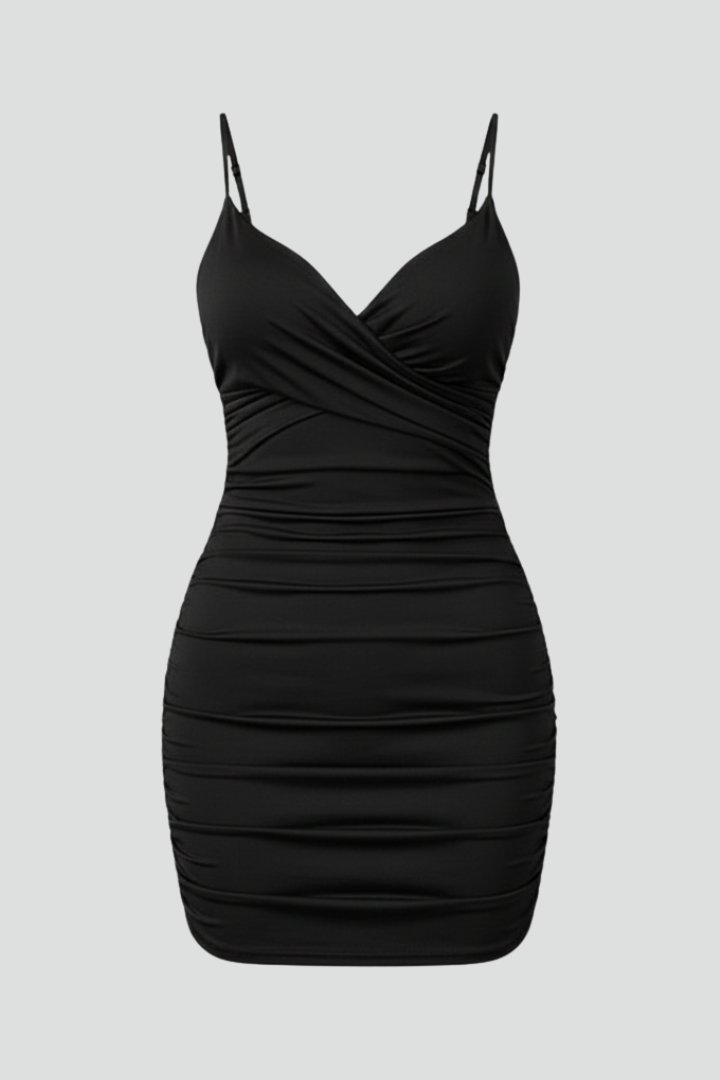 Ilia | Women’s Fitted V-Neck Mini Dress – Slim Fit Sleeveless Party Dress