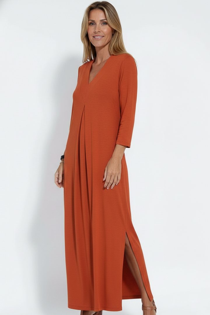 Indie | Women’s V-Neck Maxi Dress – Sleeveless Ankle-Length Dress