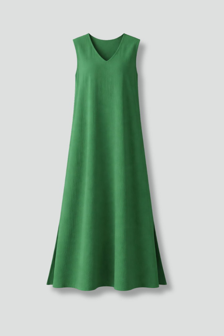 Indie | Women’s V-Neck Maxi Dress – Sleeveless Ankle-Length Dress