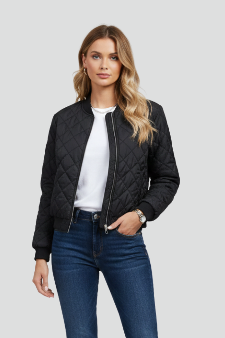 Ismeria | Women’s Quilted Jacket with Zip Closure – Lightweight Long-Sleeve Jacket