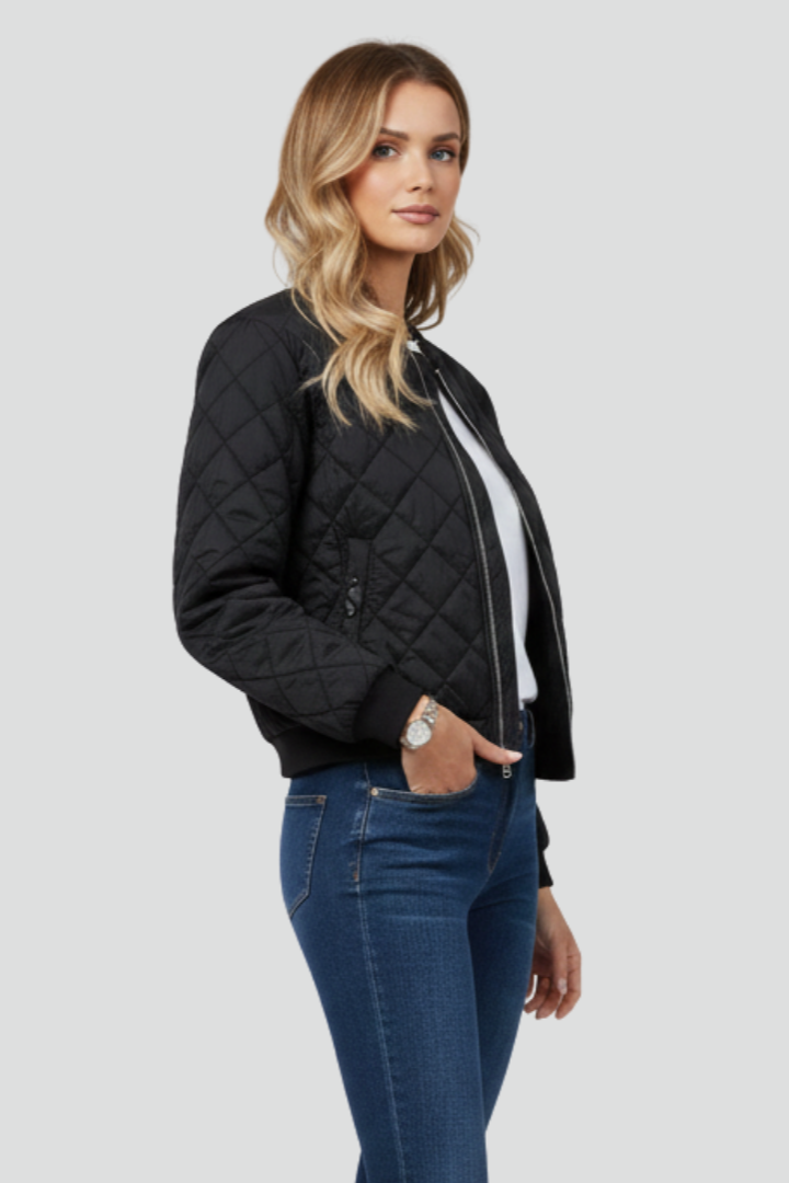 Ismeria | Women’s Quilted Jacket with Zip Closure – Lightweight Long-Sleeve Jacket