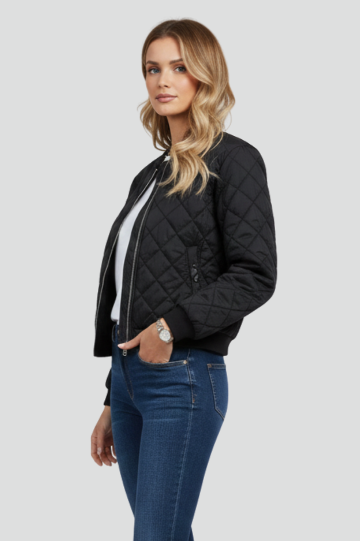 Ismeria | Women’s Quilted Jacket with Zip Closure – Lightweight Long-Sleeve Jacket