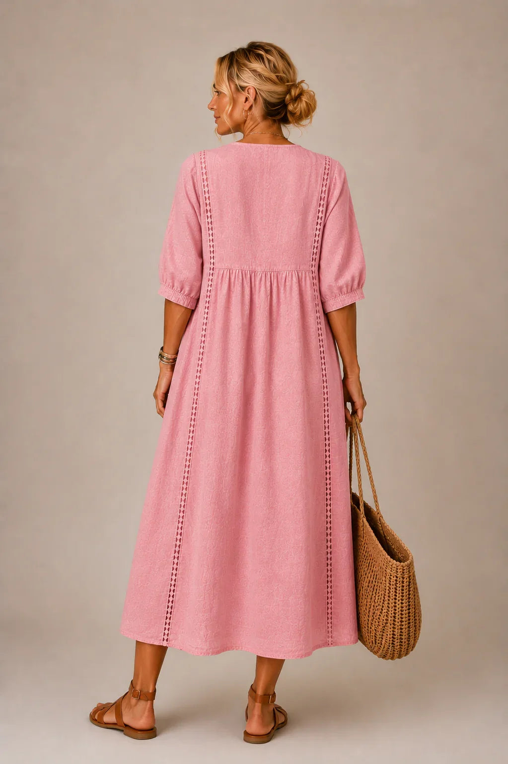 Ivella | Women’s Linen & Cotton Dress – Elegant Lightweight Summer Dress