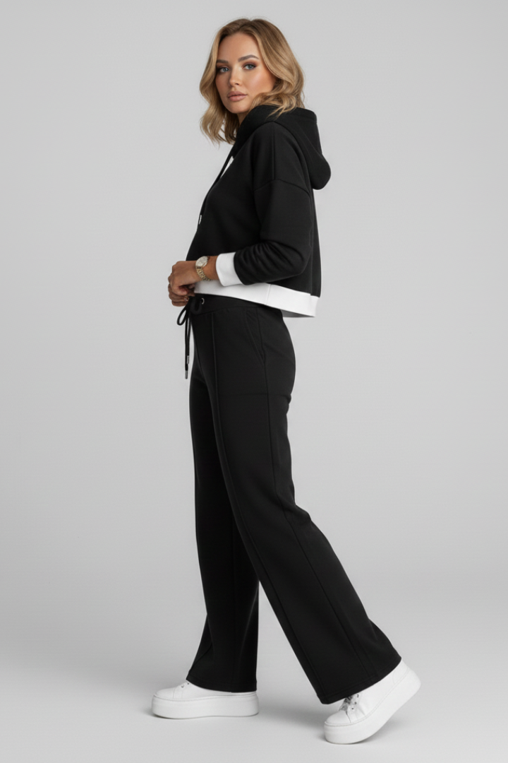 Jolene | Women's Hooded Matching Set - Drawstring Lounge Set with Pockets