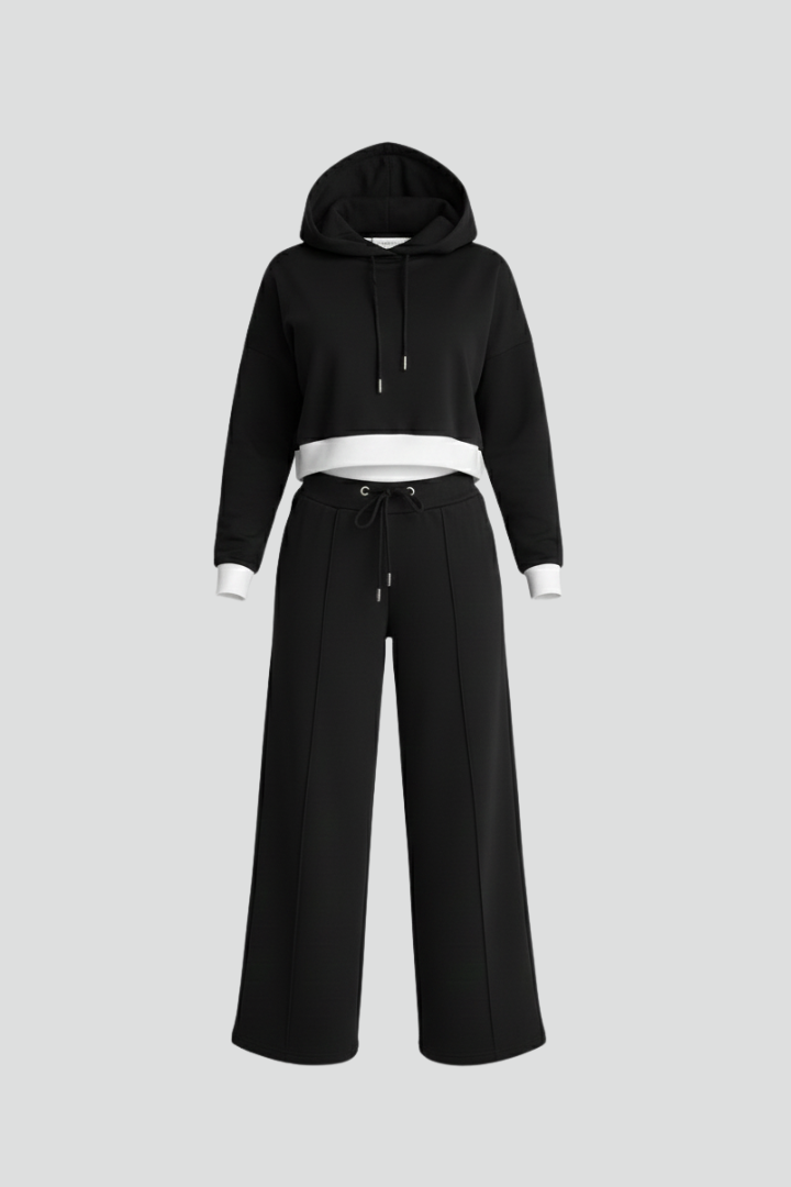Jolene | Women's Hooded Matching Set - Drawstring Lounge Set with Pockets